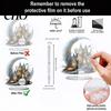 Candlelight Ornaments Halloween 2D Acrylic Flat Ghostly Decoration Spooky Night Light Decorations for Desk Home Office Cafe Transparent