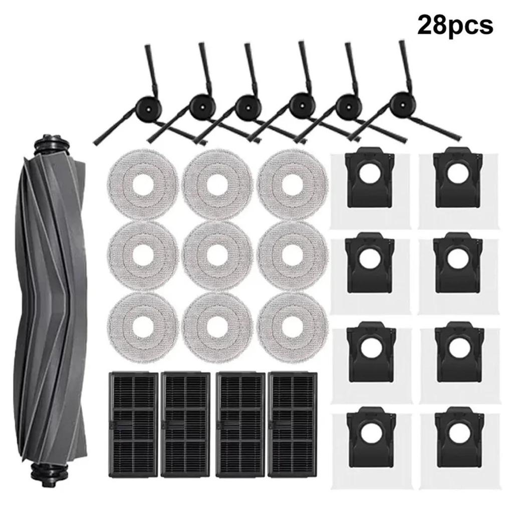 Replacement Robot Vacuum Accessories - Compatible with Dreame X40 Ultra/X40 Pro/L40 Ultra (HEPA Filter, Main Side Brushes, Mop Cloths, Dust Bags)