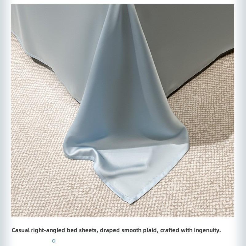 4pcs Embroidered Ice Silk Summer Comforter Set Suitable for Bedroom Apartment Bedding for Summer Comfort Breathable Cool