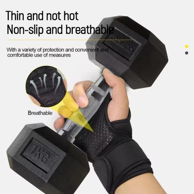 Half Finger Backless Gloves for Unisex Weightlifting Training Sports Fitness Wrist Protection Outdoor Cycling Climbing Gloves