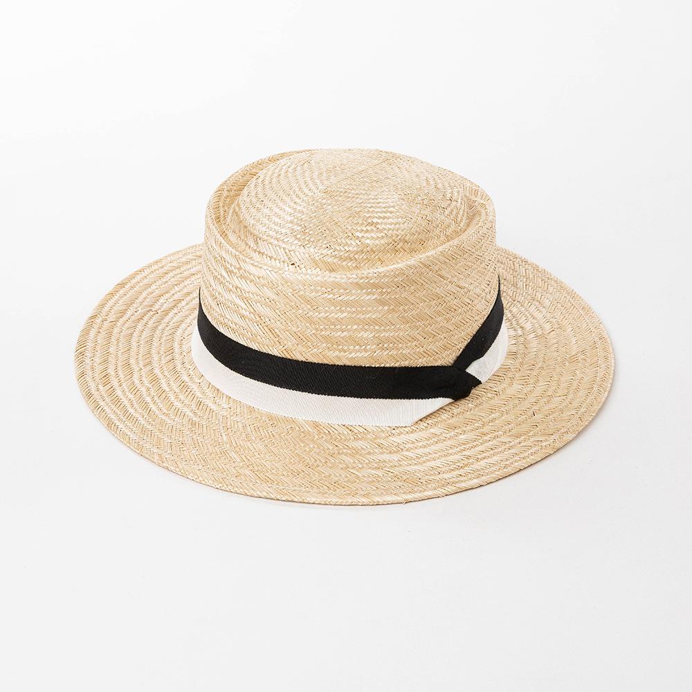 New Eleagant High Quality Men Women Wide Brim Fine Straw Raffia Jazz Straw Hat Summer Beach Panama Sun Hat Chapeu Feminino