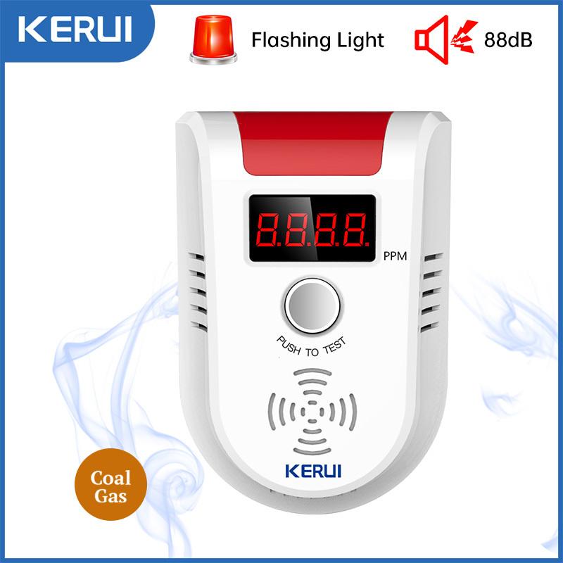 KERUI GD13 LPG GAS Detector Alarm Wireless Digital LED Display Natural Leak Combustible Gas Detector For Home Alarm System AU Plug