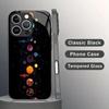 Planet Design Pattern Tempered Glass Mobile Phone Case Suitable for iPhone 17/16/15/14/13/12/11Pro Max All-inclusive Anti-fall