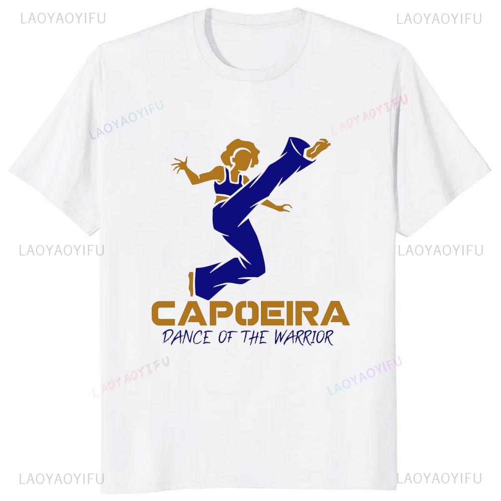 Dance of The Warrior Capoeira Printed Tshirt Brazilian Casual Fashion Streetwear Short Sleeve Man Tshirt Breathe Women Tees