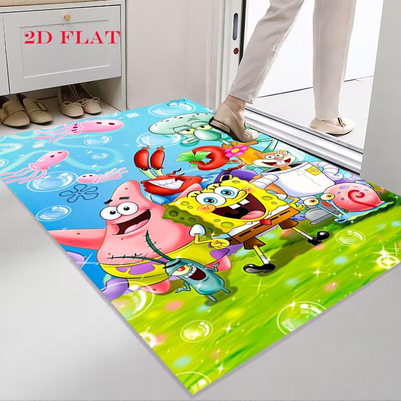 Spongebob Friends Adventure carpet Camping Trip Suitable For All Seasons Sheet Machine Washable Air Conditioning carpet