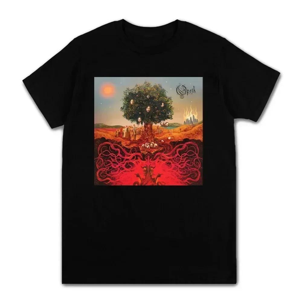 Vintage Progressive Death Metal Band Printed T-shirt for Men Women Fashion Opeth Band Short-Sleeved Tees 100%  Streetwear