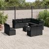 Vidaxl 12-Cz. Garden Furniture Set, With Cushions, Black, Poly Rattan