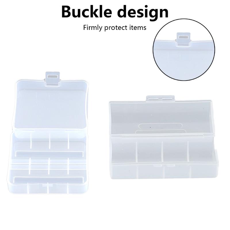 Clear Battery Storage Case for 1pc/2pc 26650 Batteries Container Protect Your Batteries, Prevent Short Circuit and Dust
