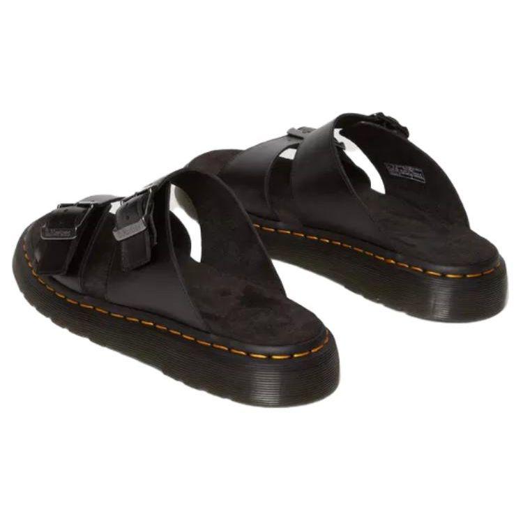Dr. Martens Comfortable Versatile Rubber Sole Silent Anti-Wear Slide Sandals Unisex Sandals Black 31570001