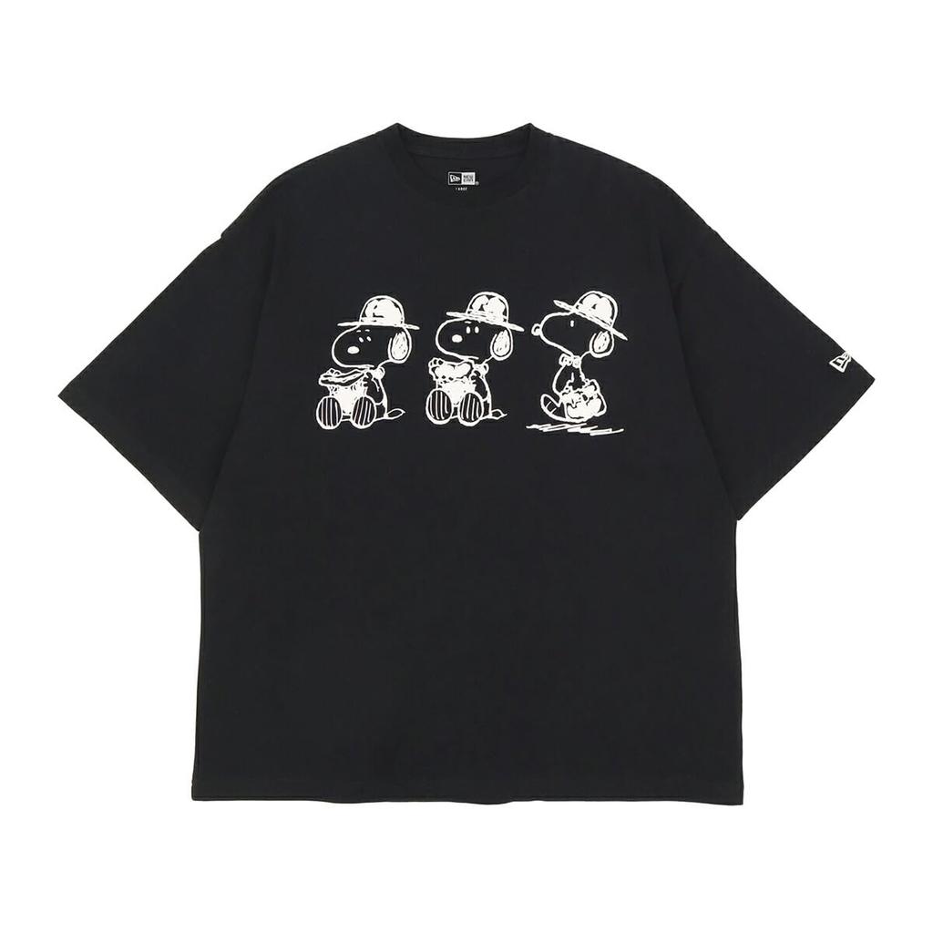 New Era Short Sleeve Over Sized Cotton Tee 14682927 NER36A8355 Black M Peanuts Snoopy Collaboration ONSPOTZ Exclusive Apparel Oversized Authentic