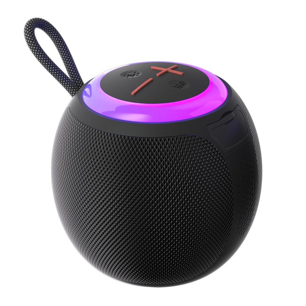 Portable Bluetooth Speaker with Colorful Lighting and Subwoofer for Outdoor Parties (Bluetooth 5.3)