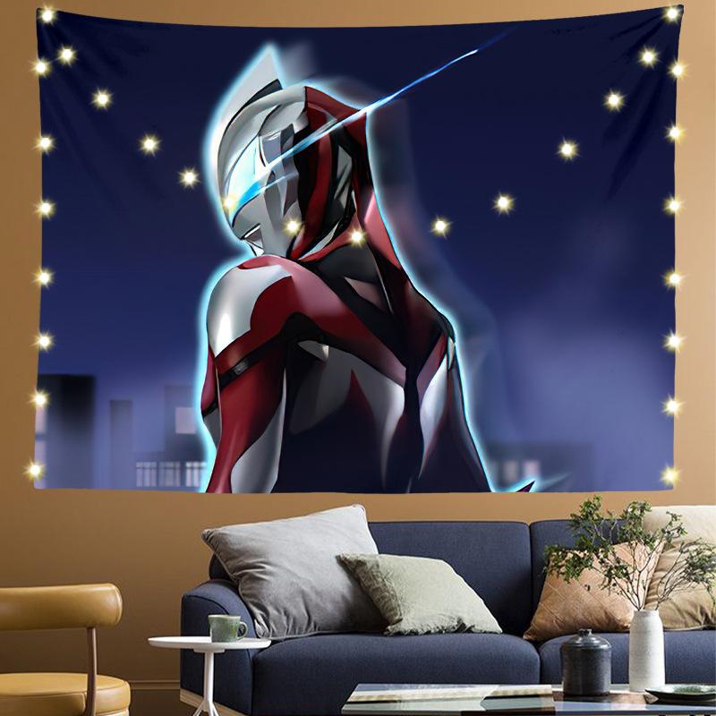 Ultraman Cartoon Wall Hanging for Children's Room Decoration Background Cloth