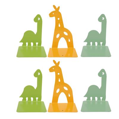 Metal Bookend Steel Cartoon Animal Shaped Non Slip Multifunctional Book End for DVD CD Cabinets Book