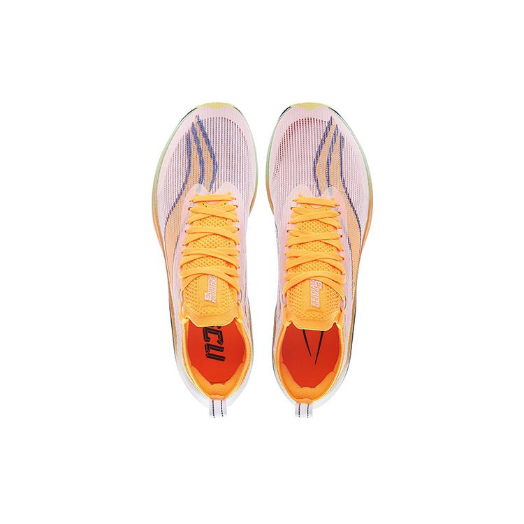 New LiNing Feidian 3 Ultra Cushioning Anti Slip And Wear Resistant Rebound Low Top Running Shoes Unisex Orange White ARMT033-1