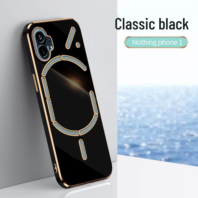 6D Elektroplátovaný Silikonový Měkký Ochranný Kryt pro Nothing Phone1 - Odolný proti pádu, Plné Balení Módní Design