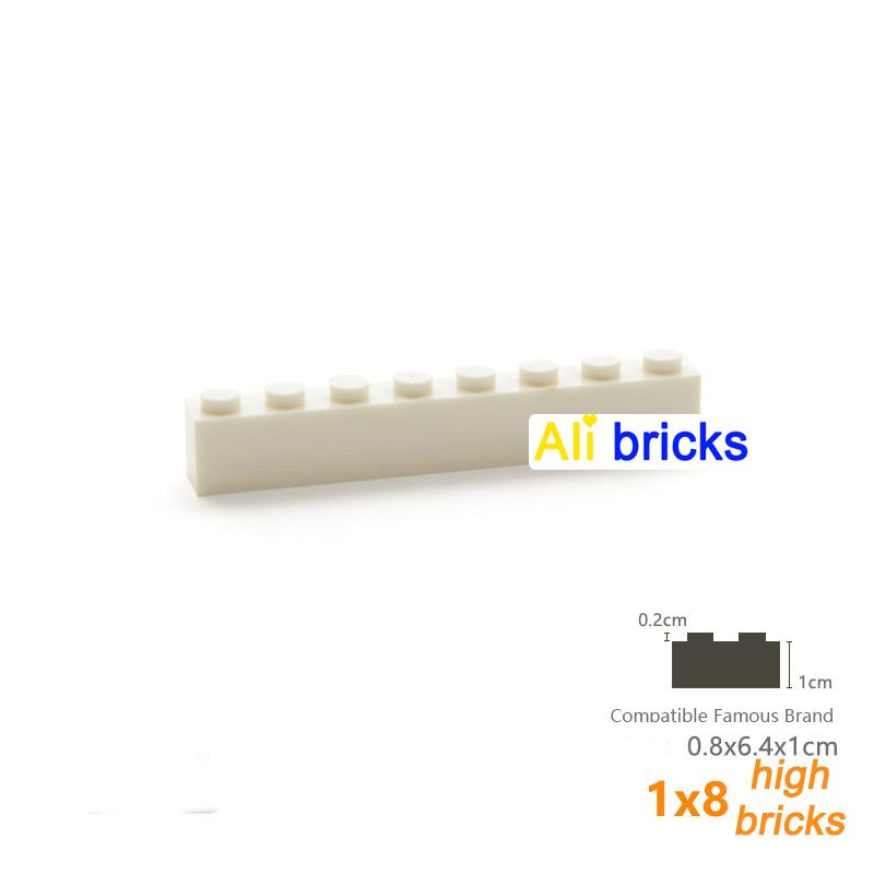6pcs/lot DIY Blocks Building Bricks Thick 1X8 Educational Assemblage Construction Toys for Children Size Compatible With Brand