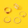 Jewelry Color Diamond Joint Ring Combination Set 5-Piece Ring Women