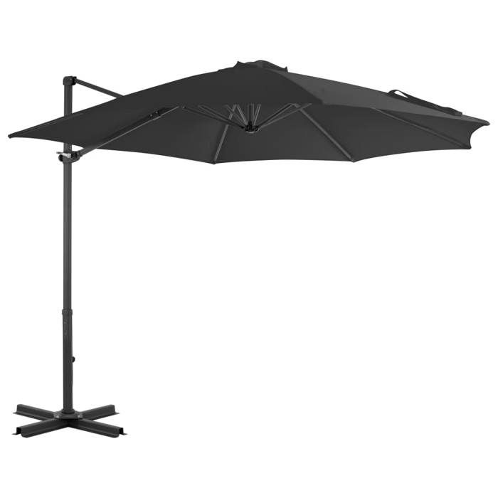 VidaXL Parasol de Jardin en Porte-à-faux et Poteau en Aluminium, Pare-soleil de Patio, Abri de Soleil, Parasol de Plage 44622
