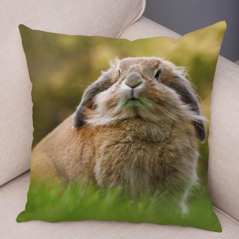 Pillowcase Sofa Car Home Decoration Pet Animal  Cute Rabbit  Cushion Cover