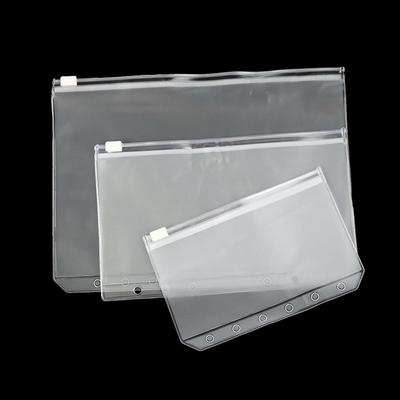 1/5PCS Zipper Loose-leaf Resealable Pouch Bag PVC Storage Matte Clear Zip Lock