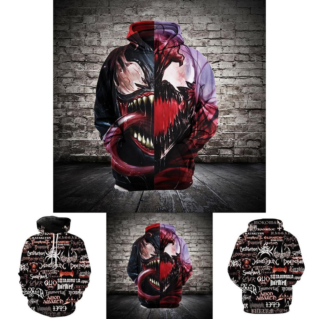 Trendy 2018 Fashion Women/men Spider Venom 3d Print Casual Hoodies Sweatshirt Jacket For Stylish Comfort