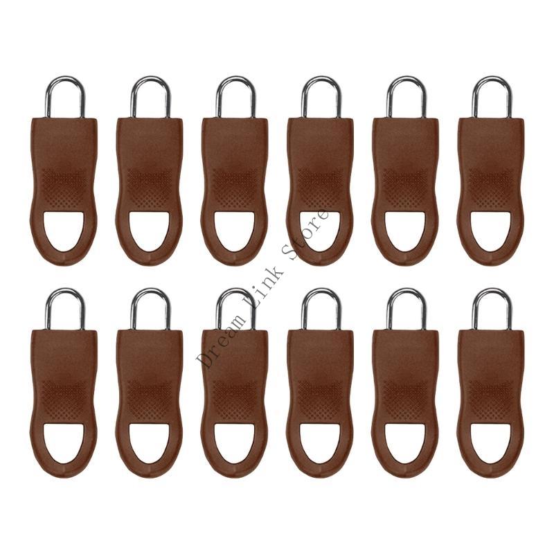 Q1FD Pack of 12 Removable Zippers Pulls Detachable Zippers Pulls Replacements ZippersGripper Mend Fixer for Suitcase Luggage
