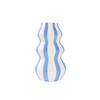 Vase Céramique Minimaliste Nordique à Rayures - Ornement Peint à la Main pour Arrangements Floraux Créatifs dans Décoration d'Intérieur Haut de Gamme.