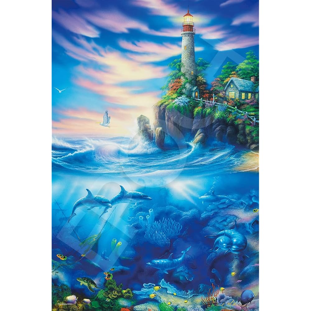 Epoch 1000 Piece Jigsaw Puzzle Illustration/Art Marine Art Eternal Light (50×75cm) 13-045s with G...