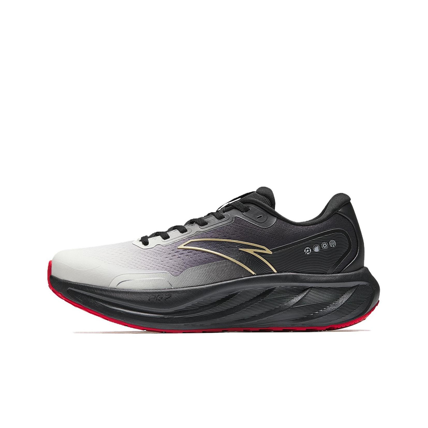 Anta Travel Step 2.5 Pg7 Men Cushion Running Sneakers Black White Red 112545545-7 41