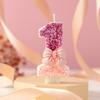 Creative Sequin Pink Bow Color Block Candle Anniversary Digital Birthday Cake Candle Decoration
