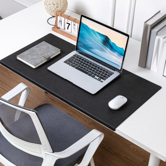 Großes Schreibtischunterlage aus Kunstleder, Wasserdichte Erweiterte Gaming-Mauspad Schreibtischschutz, Rutschfeste Tastatur-Mauspad Schreibunterlage für Büro Zuhause