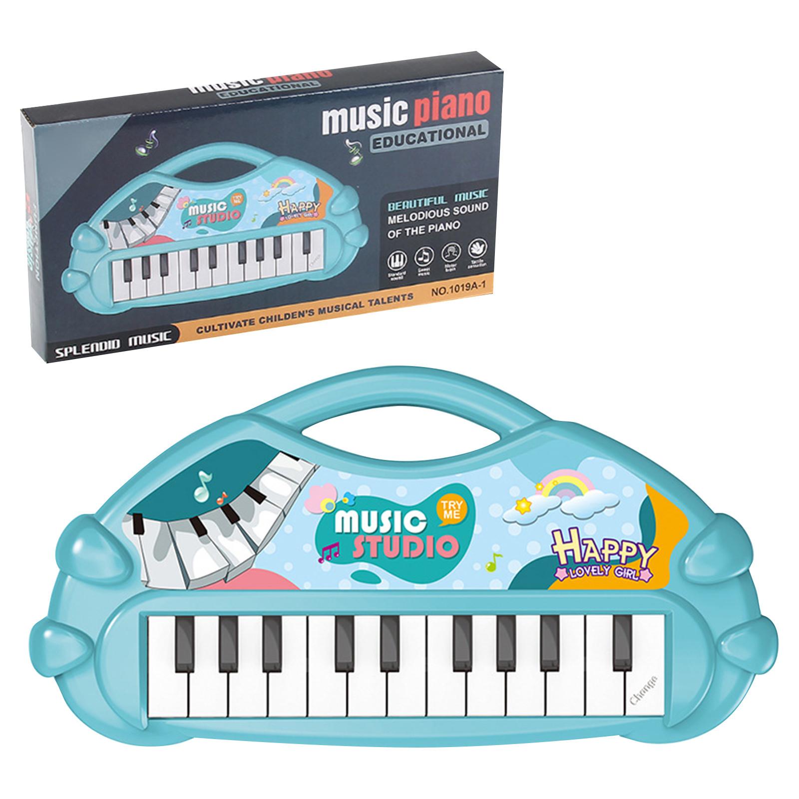 

Blue-MUSIC-STUDIO--Детское обучающее 13-клавишное многофункциональное электронное пианино Игрушки для мальчиков и девочек Аккордеон Электронное пианино One Size синий