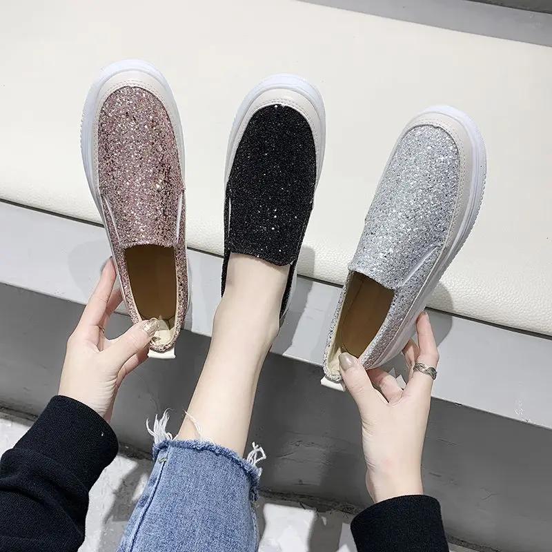 Fashion Korean High Quality Slip On Women's Canvas Shoes Comfortable and Elegant Designer Luxury Y2k Fashion Casual Ladies Footwear Sale
