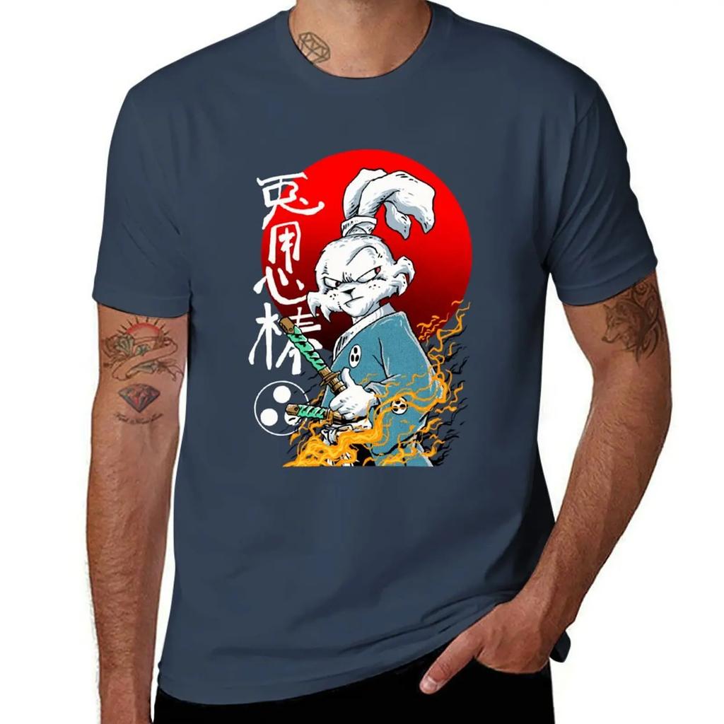 Usagi Yojimbo T-Shirt Kawaii Clothes Anime Clothes Quick Drying Anime Stuff Fitted T Shirts for Men