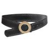 Retro Wide Belt Hollow Hollow Belts New Black Waistband  for Women Girls