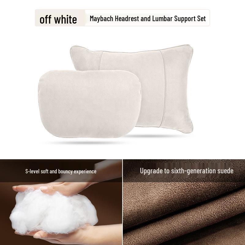 Mercedes-Benz & Maybach S-Class Suede Neck & Lumbar Support Cushions for Headrests - Drop Shipping Available