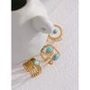 Yhpup Stainless Steel Fashion Summer Open Adjustbale Ring for Women Cheap Trendy Charm Stone Ring Jewelry Accessories