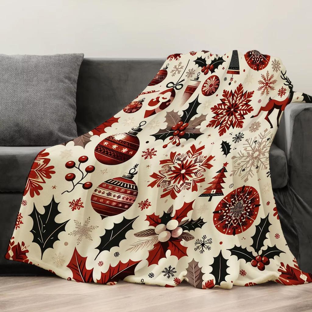 Luxuriously Soft Christmas Throw Blanket - Creative Flannel Print, the Thoughtful Christmas Gift for Home