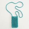 New Hollow Knitting Phone Bag For Women Colorful Hand Woven Shoulder Crossbody Bag Simple Travel Beach Handbag Small Purse Pouch