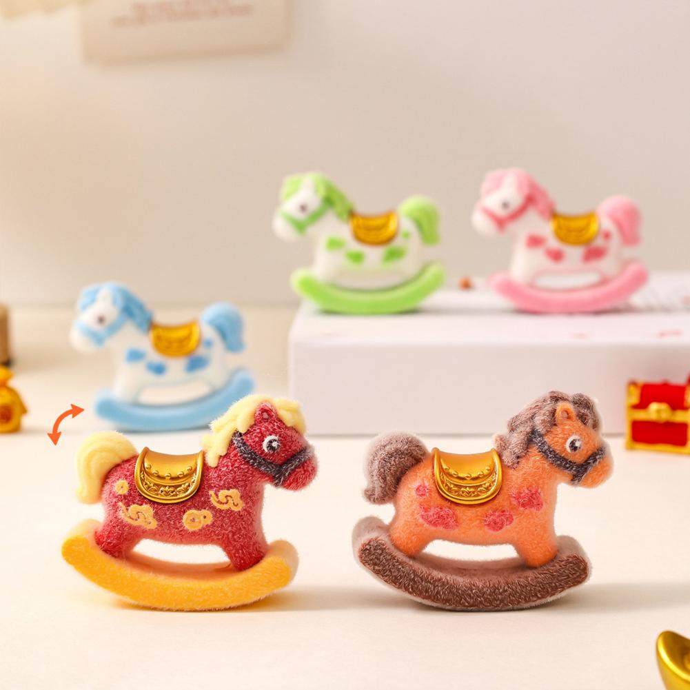 Mini Horse Decoration Horse Ornament 8pcs Mini Horse Figurines Set Chinese Style Lucky Statues Year of Cartoon Decorations New