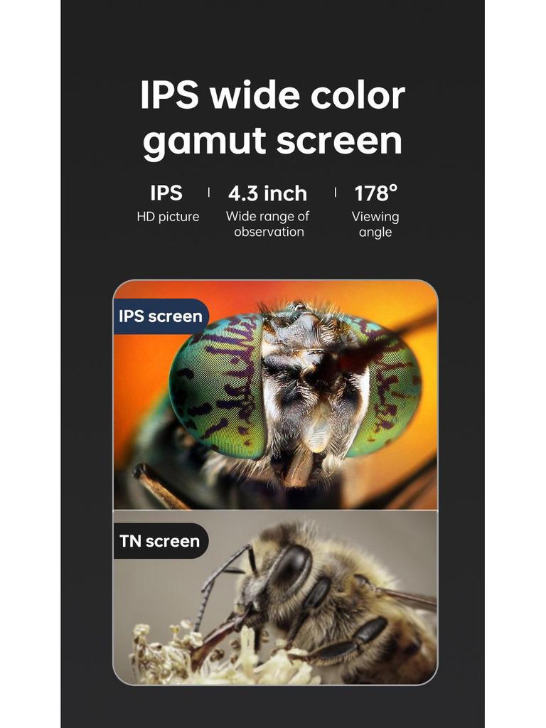 4,3" 1080P HD digitální mikroskop, 1000x zvětšení, stolní model pro průmyslovou údržbu