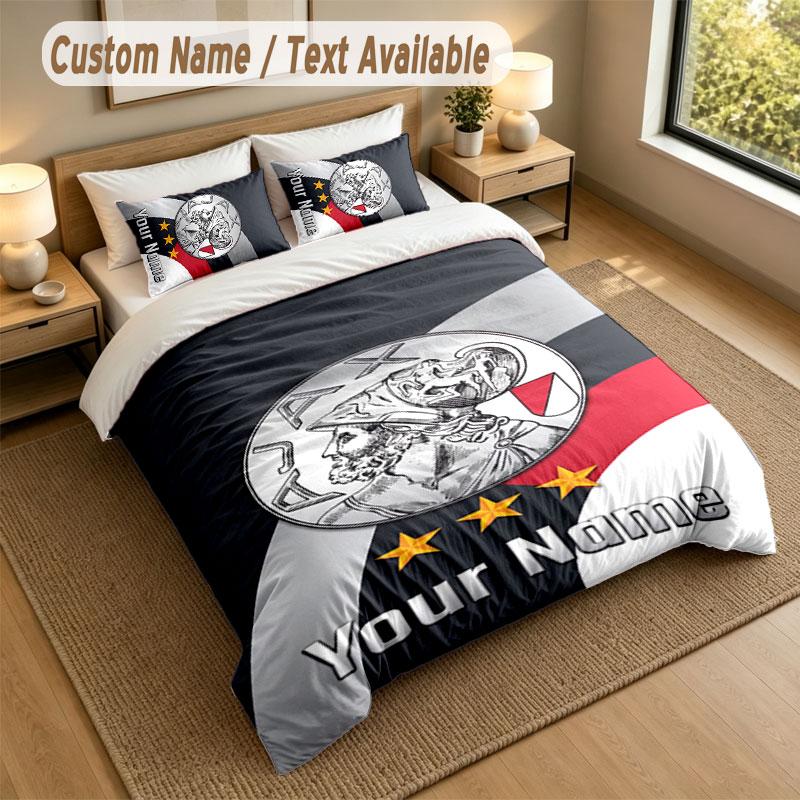 Bettwäsche-Set 1 Bettbezug 2 Kissenbezüge Ajax Amsterdam Druck Weiche Bettwäsche Schlafzimmer Dekor