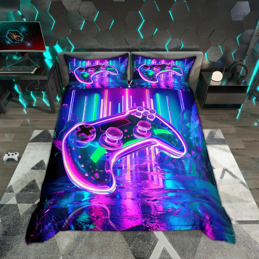 Comforter Homewish Boys Gamer 2Pcs/3Pcs Teens Gaming Gampad Bedding Video Game Console Set