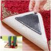 8Pcs Triangle Washable Rug Gripper Anti-Slip Reusable Rubber Mat Non Slip Patch Tape For Tile Floors Carpets Corners Pad