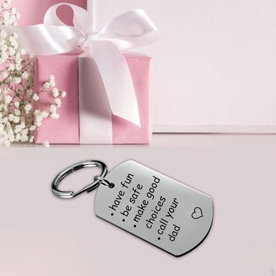 Μπρελόκ με Κρίκο για Μπαμπά Πατέρα Αξεσουάρ Σημασιολογικό Ευέλικτο Ανθεκτικό Δώρο Γενεθλίων