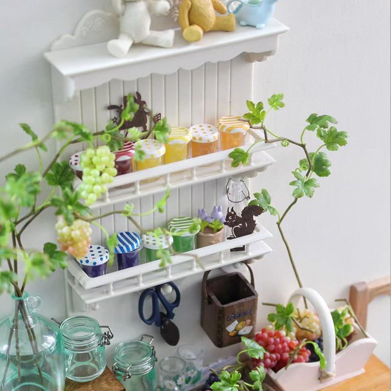 1 Piece Mini Furniture For Doll Accessories Toy 1/6 Miniature Dollhouse Simulation Hanging Cabinet Dish Rack Model