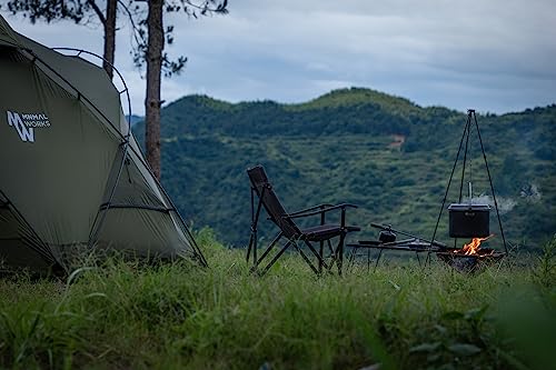 CAMPING MOON Aluminium Hangende Pot, Groot, Aluminium Pot, Ideaal voor Koken, Aardappelstoofpot, en Kamperen, 5,5L, MC255