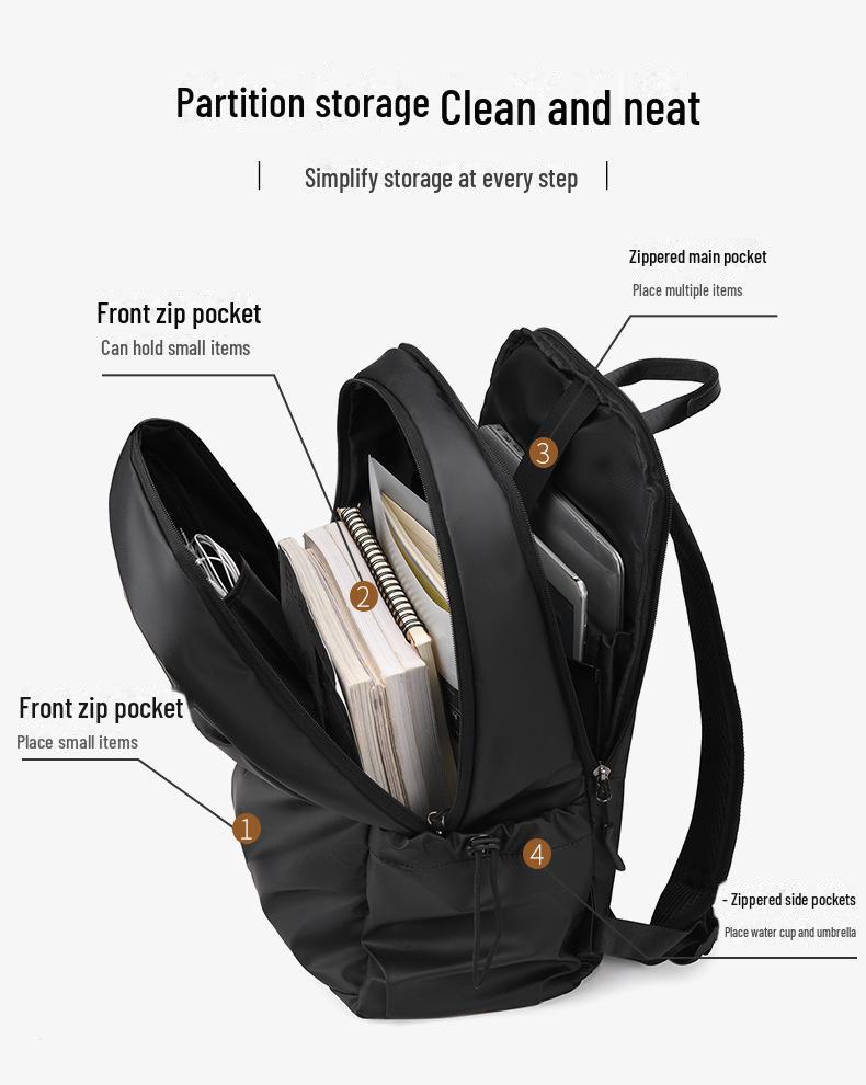 Versatile Lightweight Student and Commuter Backpack: Fashionable, Casual, and Business-Ready Computer Bag Handbag