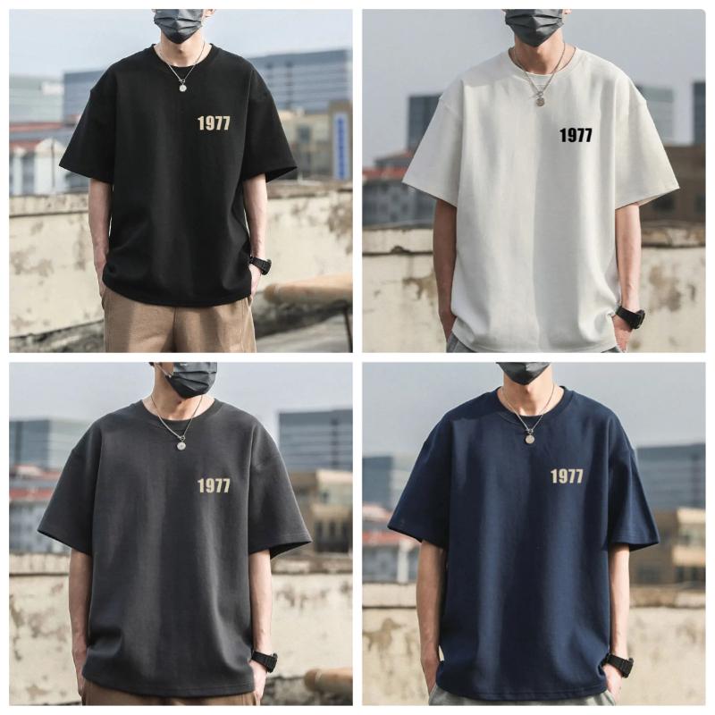 Large Size Cotton Men's 1977 Fashion Designer Tshirt Clothing Cotton Top T-shirt Casual Summer Men's Brand Short Sleeved T-shirt