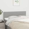 VidaXL 2x Headboards Bedroom Furniture Bed Accessories Single Bed Headboards Interior Bed Frame Heads Light Grey 346242